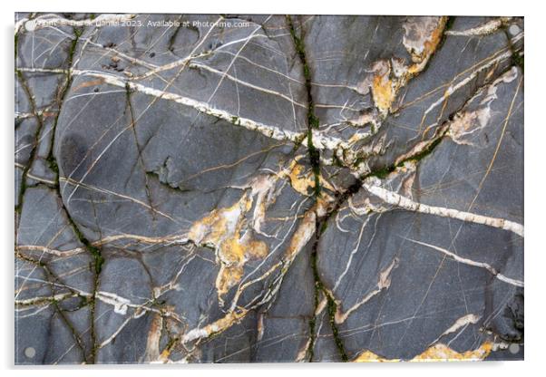Mystical patterns of Sandymouth Bay Acrylic by Derek Daniel