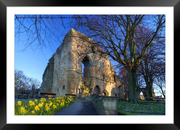 Knaresborough Castle Framed Mounted Print by Alison Chambers