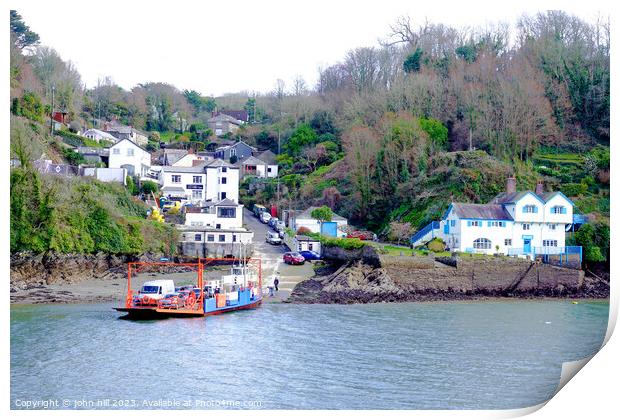 Fowey ferry Print by john hill