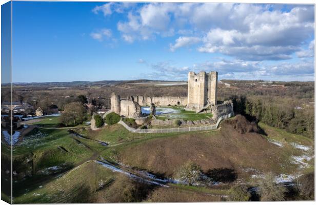 Conisbrough Castle Canvas Print by Apollo Aerial Photography