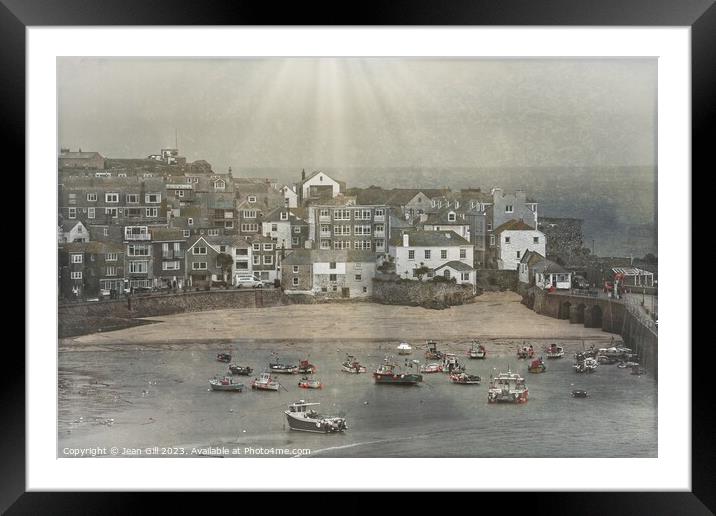 St Ives Harbour, Cornwall Framed Mounted Print by Jean Gill