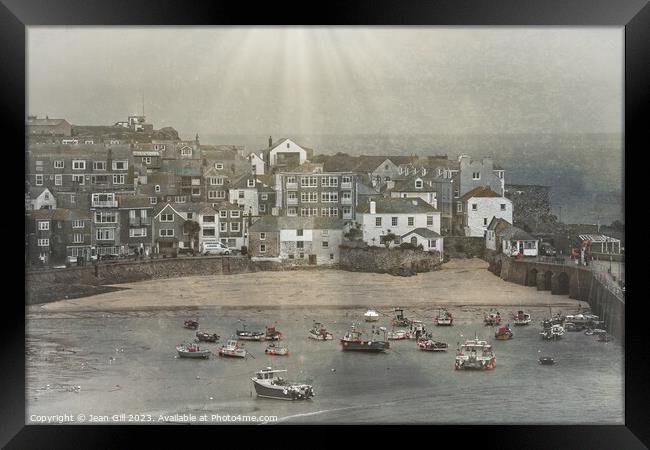St Ives Harbour, Cornwall Framed Print by Jean Gill