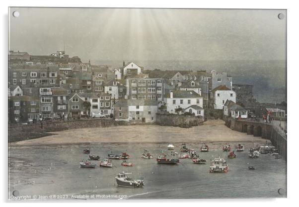 St Ives Harbour, Cornwall Acrylic by Jean Gill