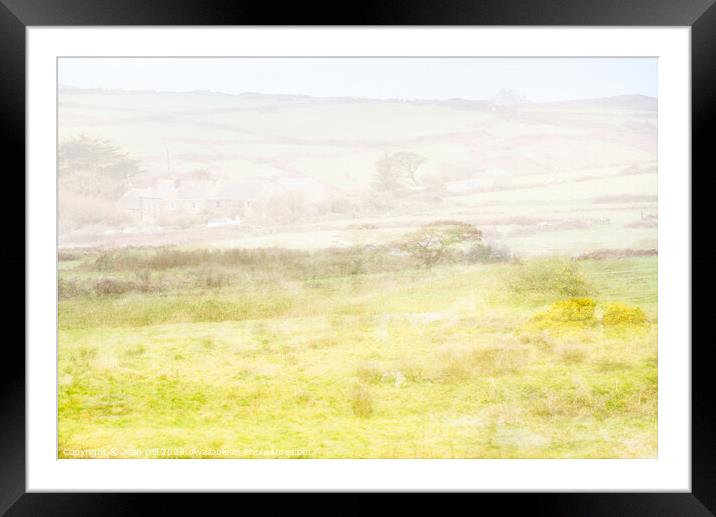 Cornish Landscape Framed Mounted Print by Jean Gill