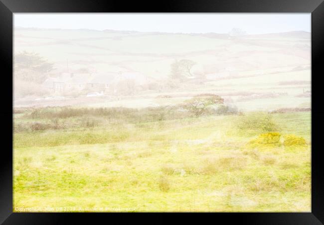 Cornish Landscape Framed Print by Jean Gill