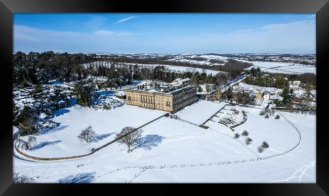 Wentworth Castle Winter Framed Print by Apollo Aerial Photography