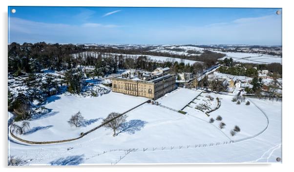Wentworth Castle Winter Acrylic by Apollo Aerial Photography