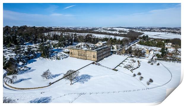 Wentworth Castle Winter Print by Apollo Aerial Photography