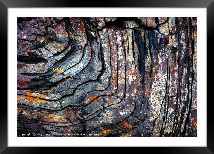 Geology Layers of Rock Framed Mounted Print by Stephen Young