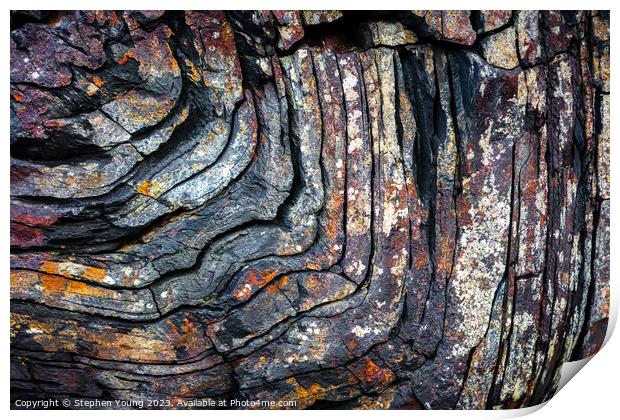 Geology Layers of Rock Print by Stephen Young