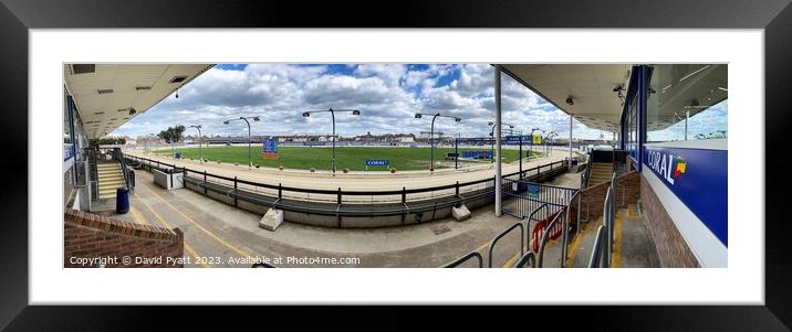 Greyhound Racing Stadium Panorama Framed Mounted Print by David Pyatt