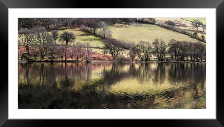 Elan Valley reservoir  Framed Mounted Print by Leighton Collins