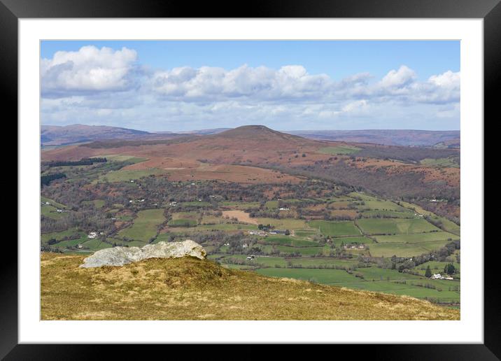 Sugarloaf Mountain in South Wales Framed Mounted Print by Leighton Collins
