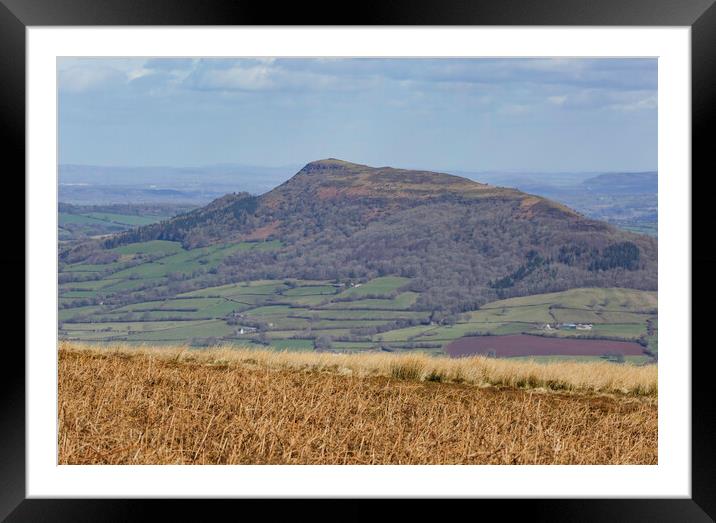 Skirrid mountain in Abergavenny Framed Mounted Print by Leighton Collins