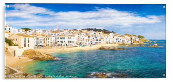 Great panoramic view of Calella of Palafrugell, Costa Brava - Pi Acrylic by Jordi Carrio