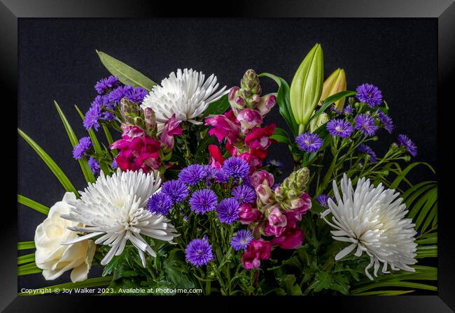 A bouquet of mixed flowers Framed Print by Joy Walker