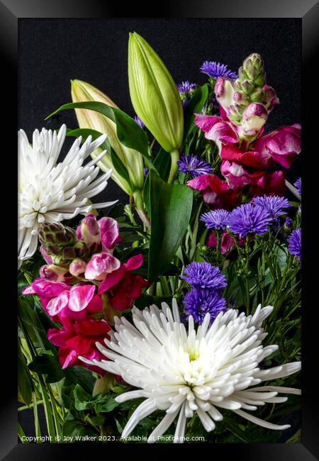 A bouquet of mixed flowers Framed Print by Joy Walker