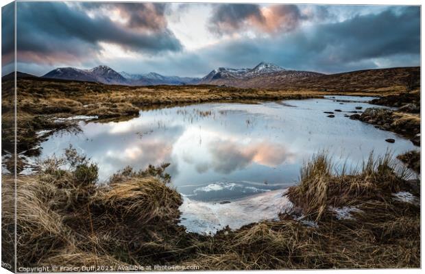 January on Rannoch Moor, Scottish Highlands Canvas Print by Fraser Duff