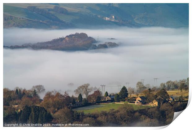 Thornhill temperature inversion Print by Chris Drabble