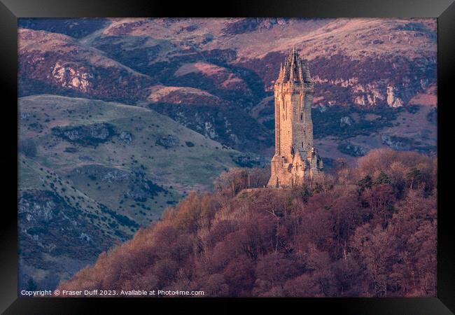 The Wallace Monument at Sunset, Stirling Framed Print by Fraser Duff