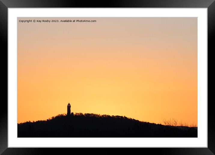 Wallace Monument sunrise Framed Mounted Print by Kay Roxby