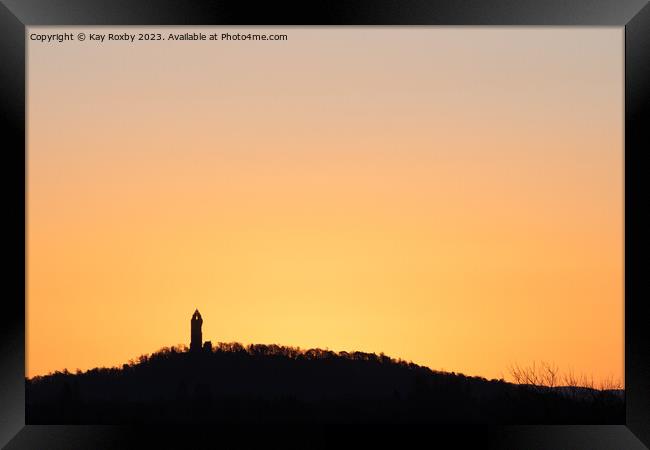 Wallace Monument sunrise Framed Print by Kay Roxby
