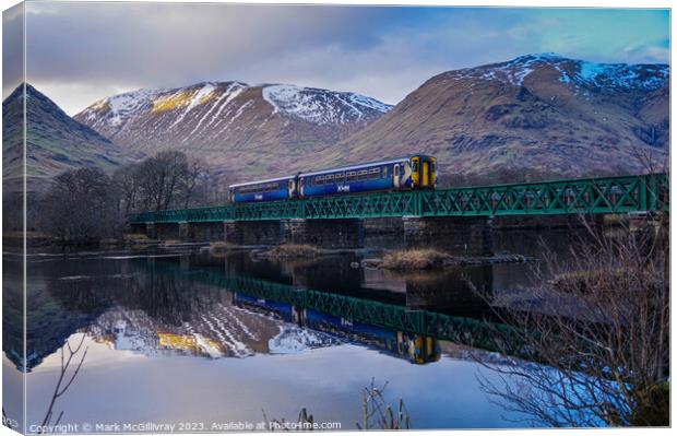 Scotrail on the Awe Viaduct Canvas Print by Mark McGillivray