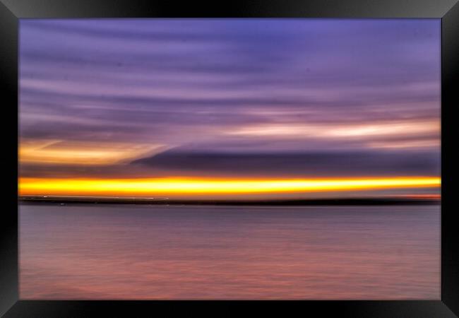 Abstract sunrise colours  Framed Print by Tony lopez