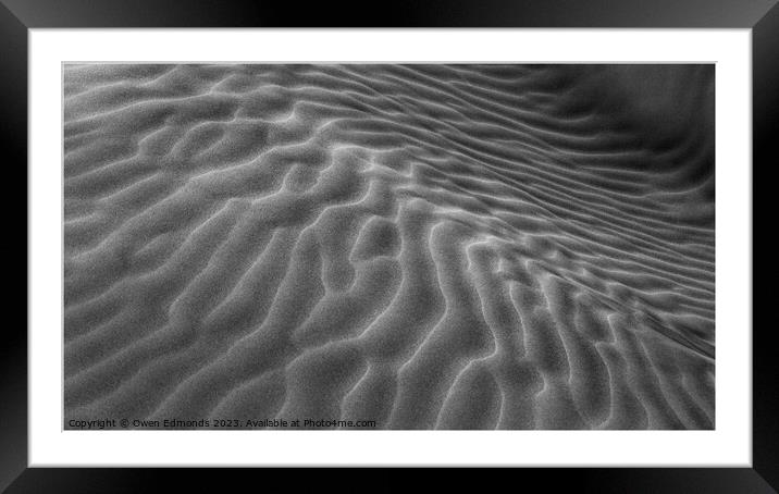 Abstract Sand Framed Mounted Print by Owen Edmonds