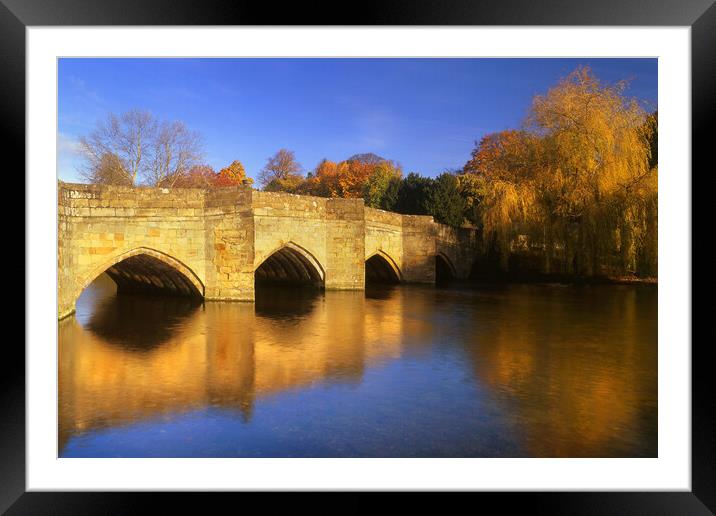 Bakewell Bridge & River Wye   Framed Mounted Print by Darren Galpin