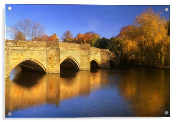 Bakewell Bridge & River Wye   Acrylic by Darren Galpin