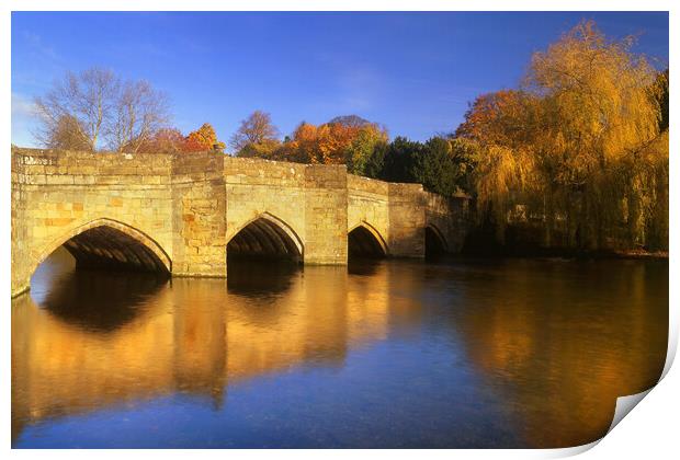 Bakewell Bridge & River Wye   Print by Darren Galpin