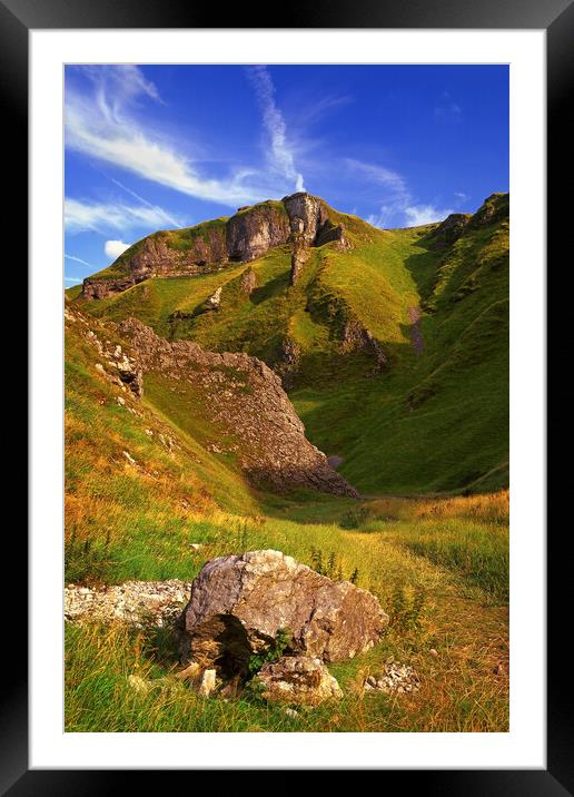 Winnats Pass Framed Mounted Print by Darren Galpin