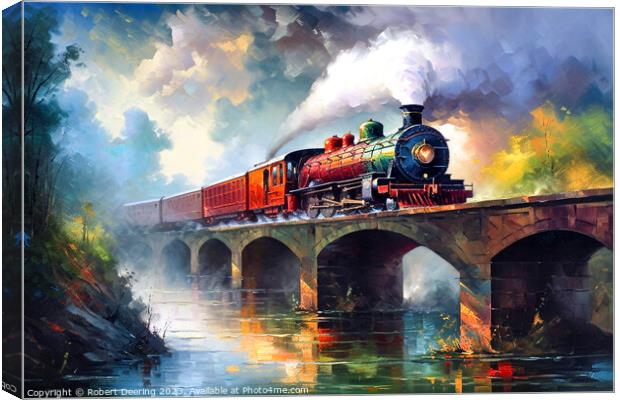 Thunder On The Bridge Canvas Print by Robert Deering