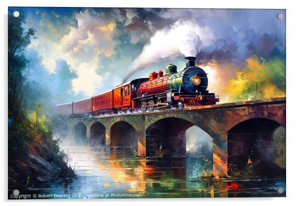 Thunder On The Bridge Acrylic by Robert Deering