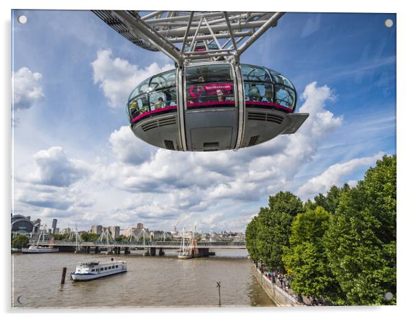 Going up on the London Eye Acrylic by Jason Wells