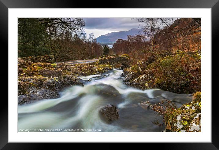 Majestic Views of Ashness Bridge Framed Mounted Print by John Carson