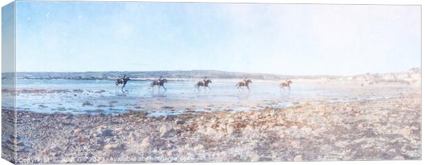 Freedom, Marazion Beach, Cornwall Canvas Print by Jean Gill