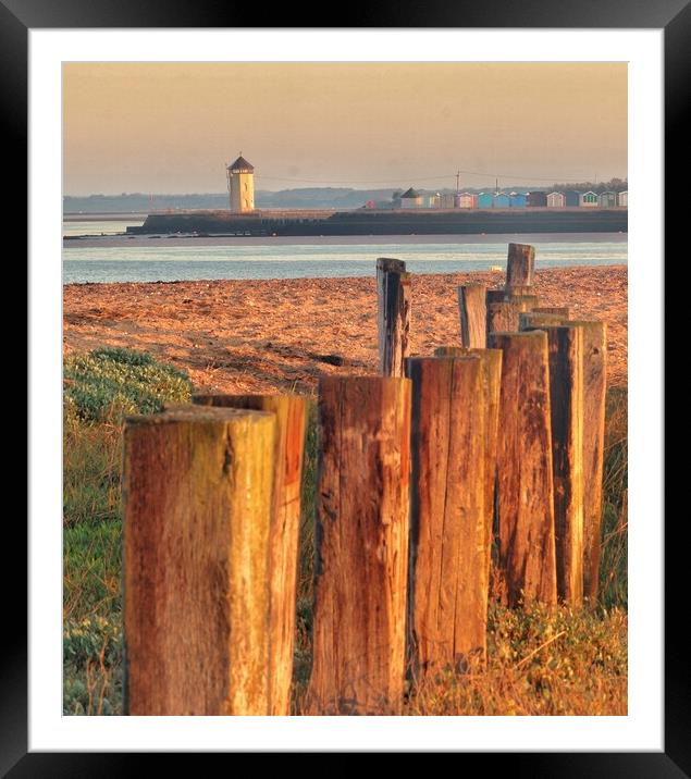 Batemans tower Brightlingsea basking in the sunrise rise  Framed Mounted Print by Tony lopez