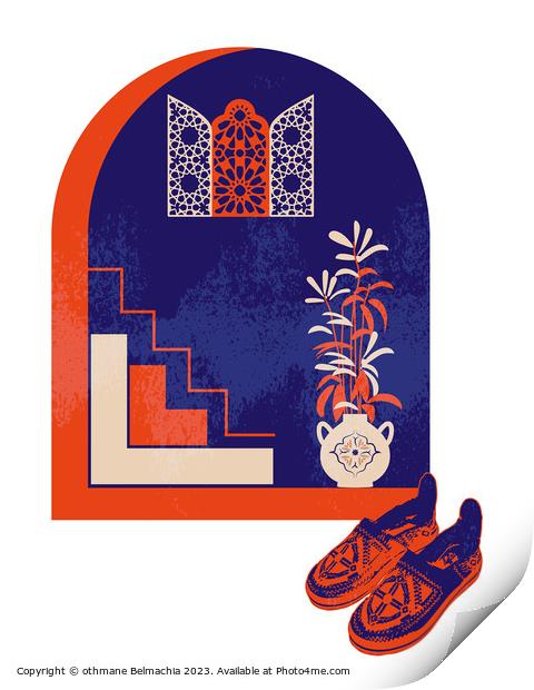 Geometric Islamic Pattern arabesque shapes Print by othmane Belmachia