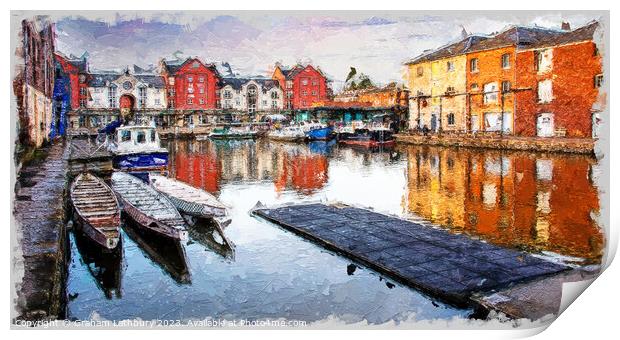 Exeter Quays in Oils Print by Graham Lathbury