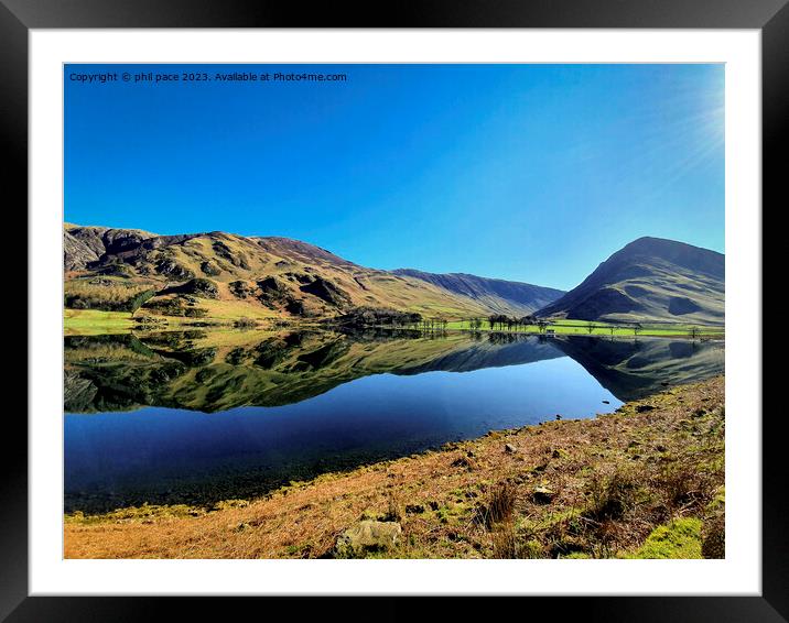 Buttermere in the Lake District Framed Mounted Print by phil pace