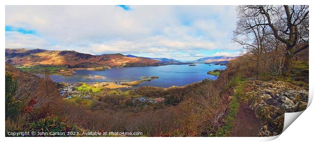 Enchanting Derwent Waters Print by John Carson