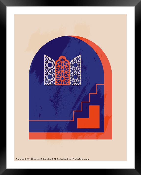 Geometric Islamic Pattern arabesque shapes Framed Mounted Print by othmane Belmachia