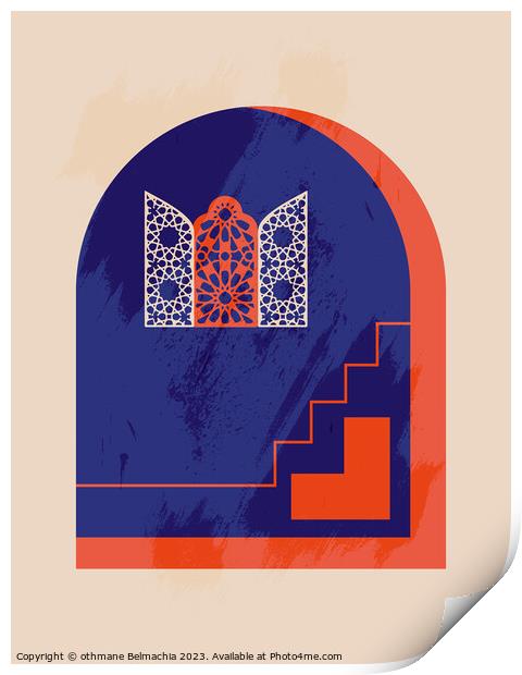 Geometric Islamic Pattern arabesque shapes Print by othmane Belmachia