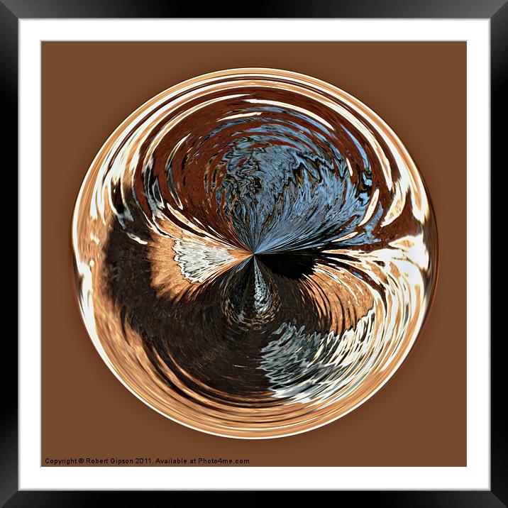 Spherical Glass Paperweight Double Vortex Framed Mounted Print by Robert Gipson