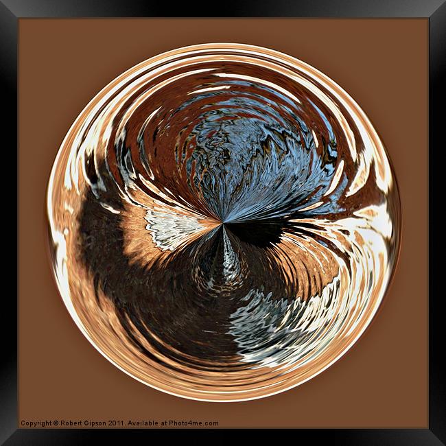Spherical Glass Paperweight Double Vortex Framed Print by Robert Gipson