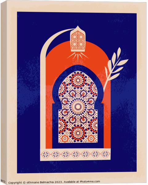 Geometric Islamic Pattern arabesque shapes Canvas Print by othmane Belmachia