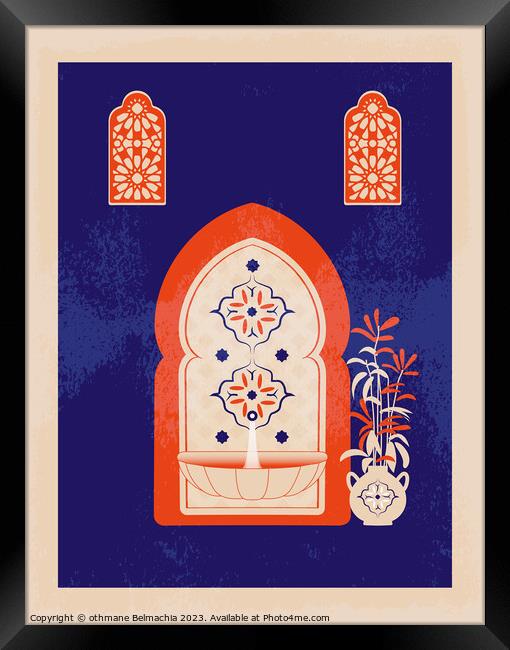 Geometric Islamic Pattern arabesque shapes Framed Print by othmane Belmachia