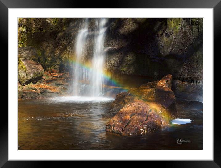 Rainbow Falls  Framed Mounted Print by Anthony McGeever